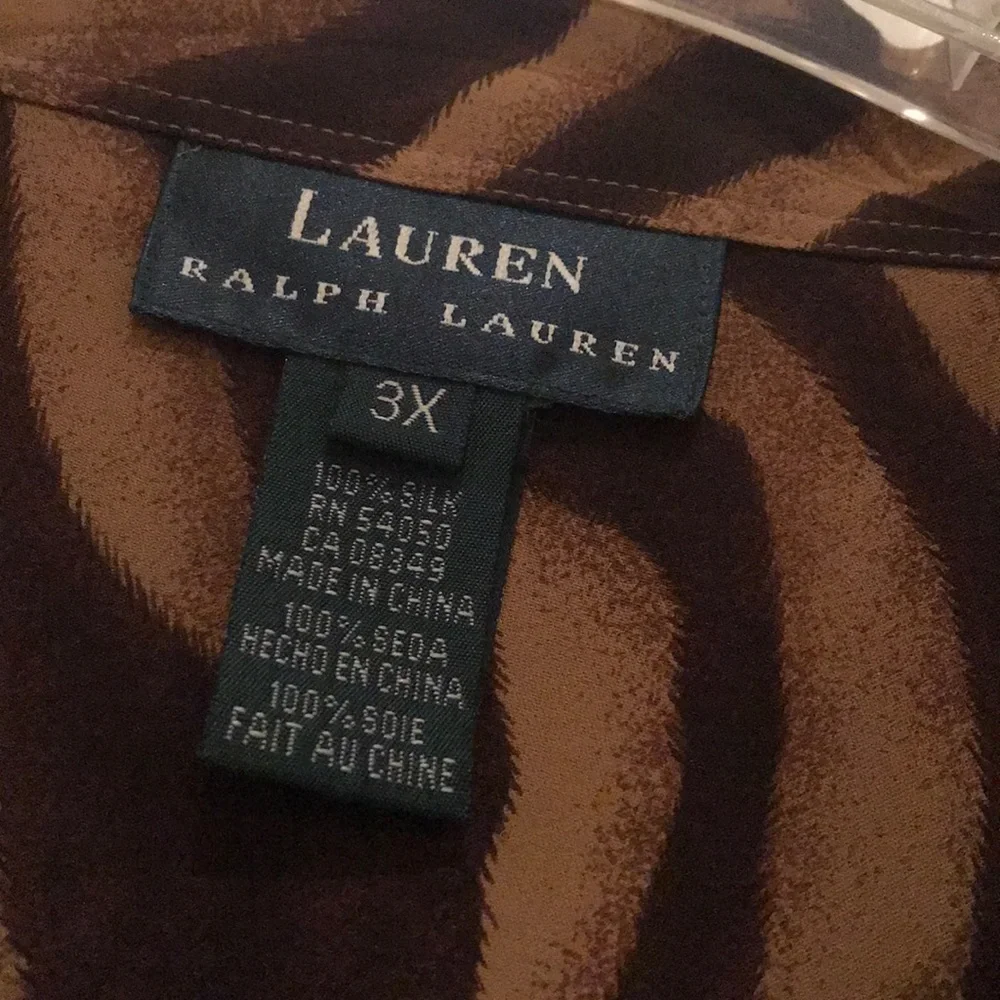 Lauren Ralph Lauren Zebra Print Blouse - Brown and Black - Picture 3 of 3